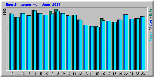Hourly usage for June 2013