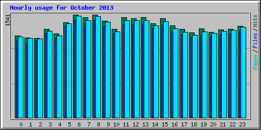 Hourly usage for October 2013