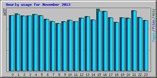 Hourly usage for November 2013