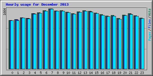Hourly usage for December 2013