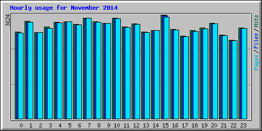 Hourly usage for November 2014