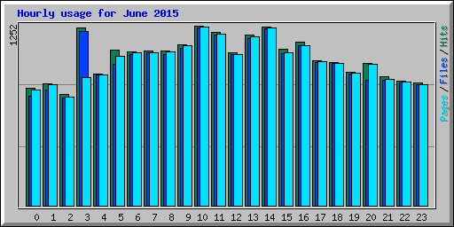 Hourly usage for June 2015