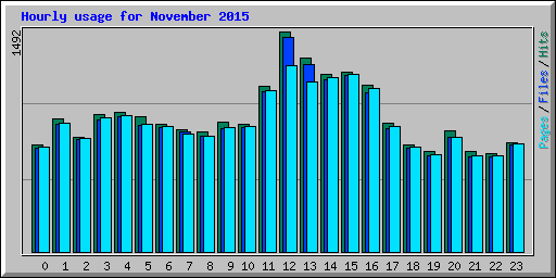 Hourly usage for November 2015