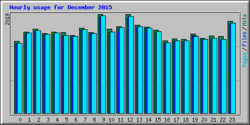 Hourly usage for December 2015